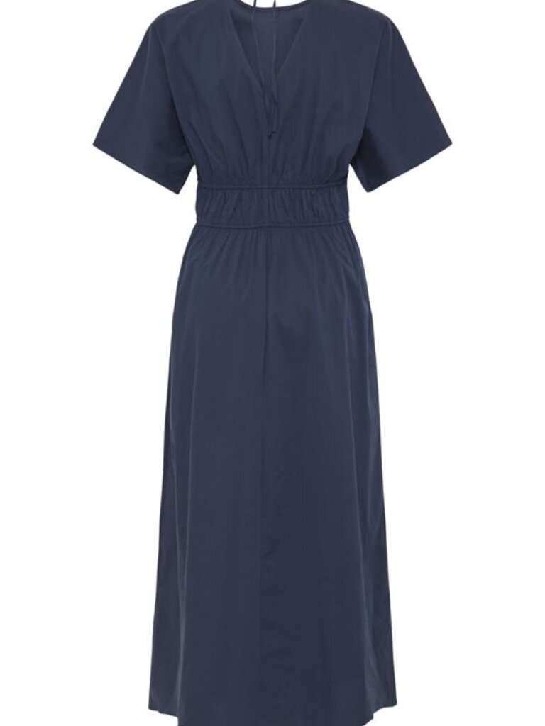 Fransa Navy Poplin Dress
