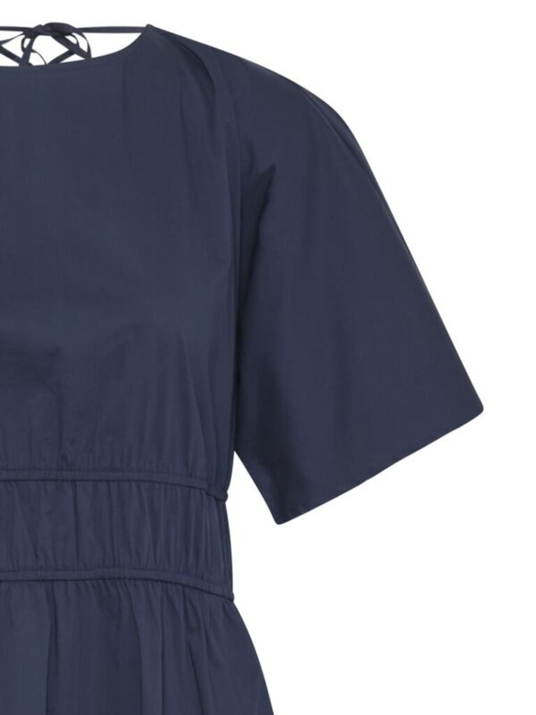 Fransa Navy Poplin Dress