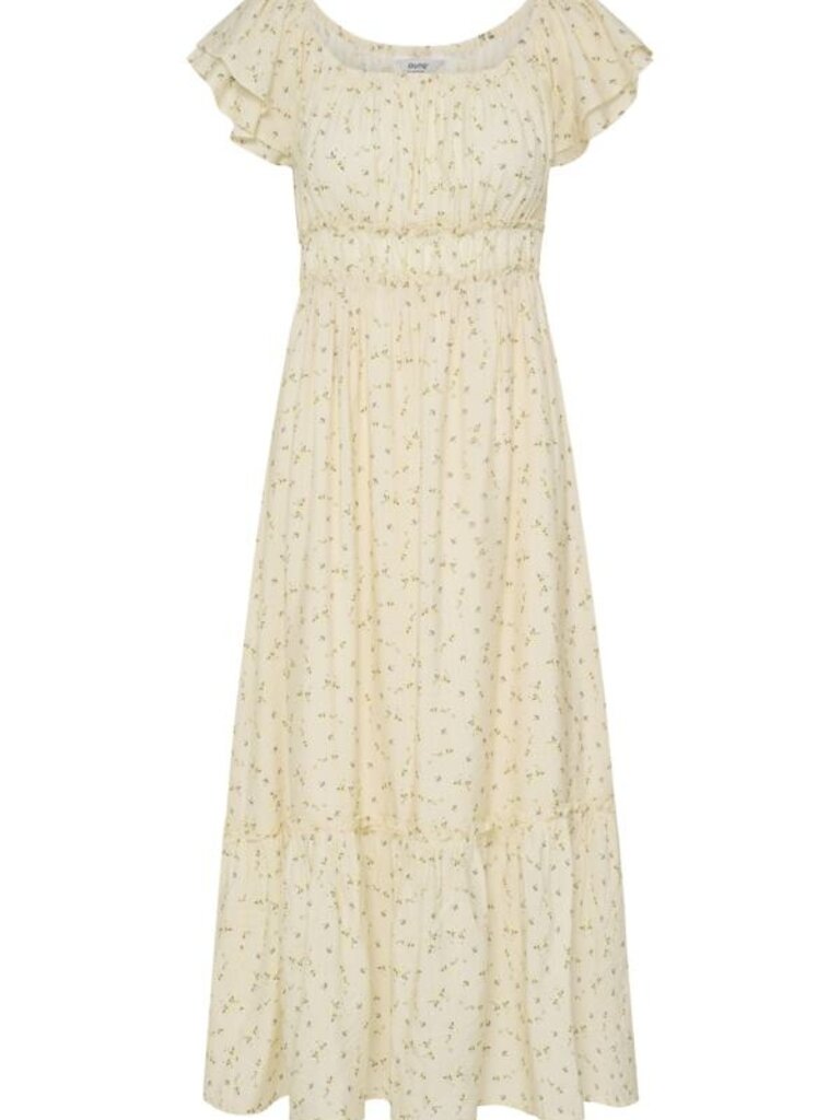 B. Young Soft Yellow Floral Dress
