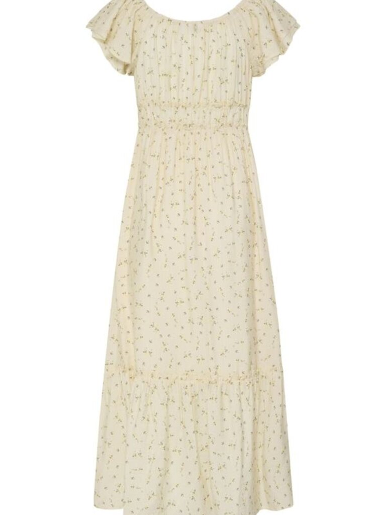 B. Young Soft Yellow Floral Dress