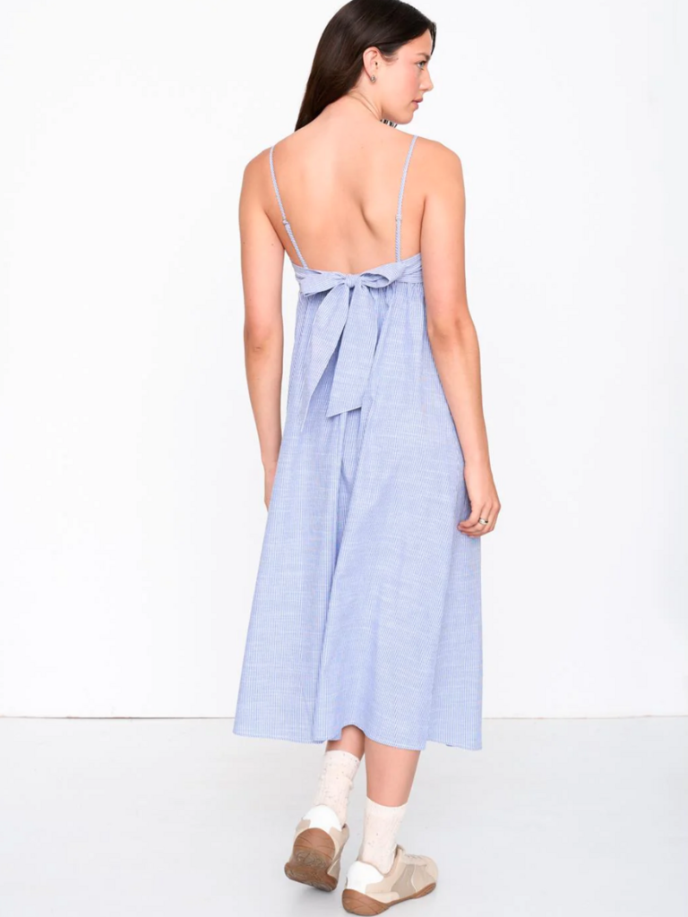 24 Colours Blue White Stripe Midi