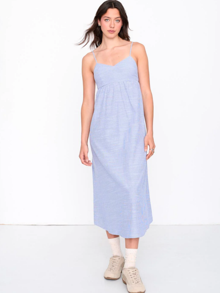 24 Colours Blue White Stripe Midi