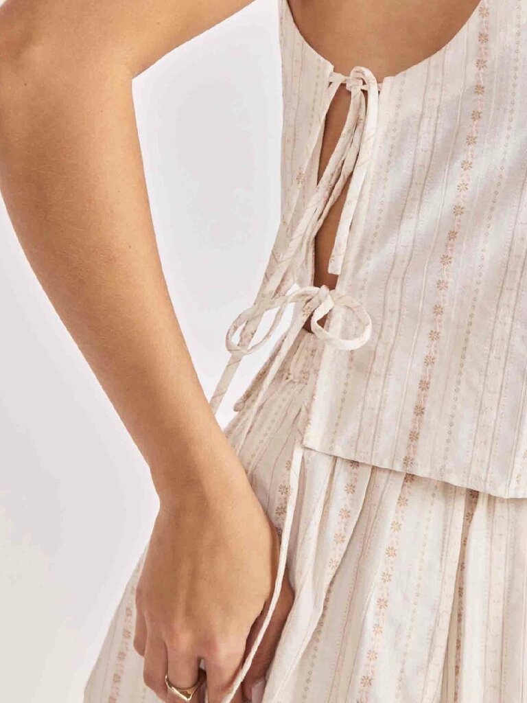 Sadie & Sage Cream Pink Top