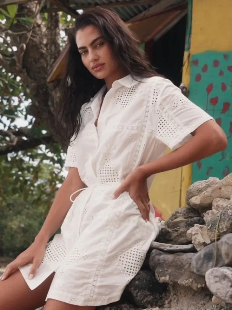 Z Supply Eyelet White Mini