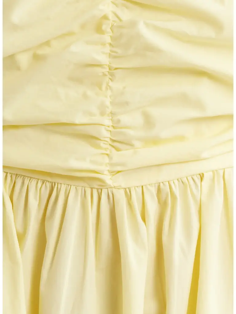 Deluc Yellow Ruched Dress
