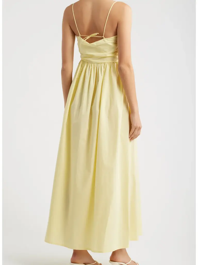 Deluc Yellow Ruched Dress
