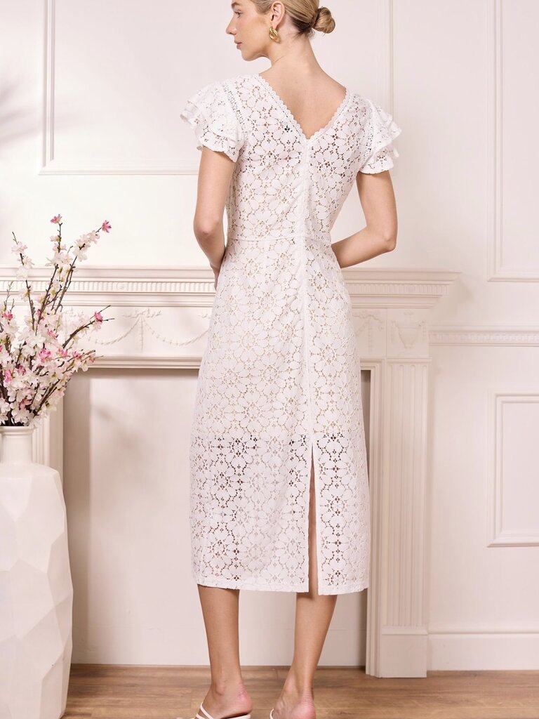 Angel Eyes Creamy Lace Midi