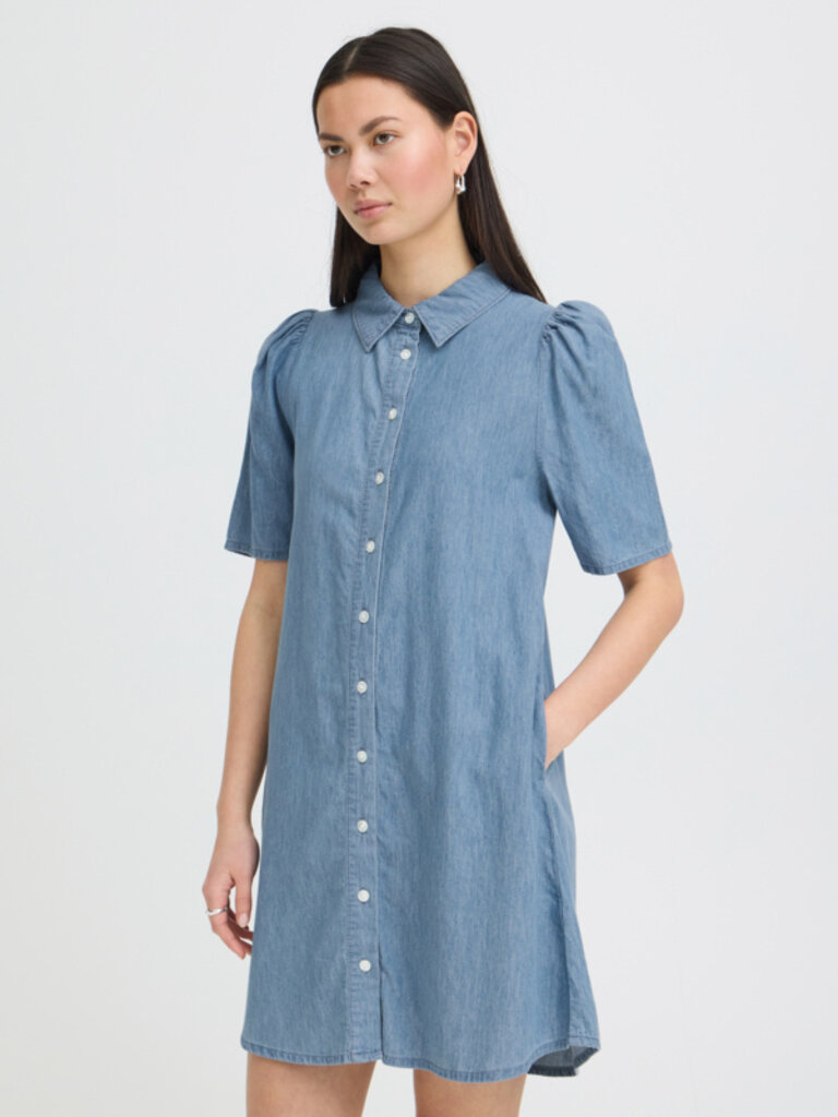 ICHI Soft Wash Denim Dress