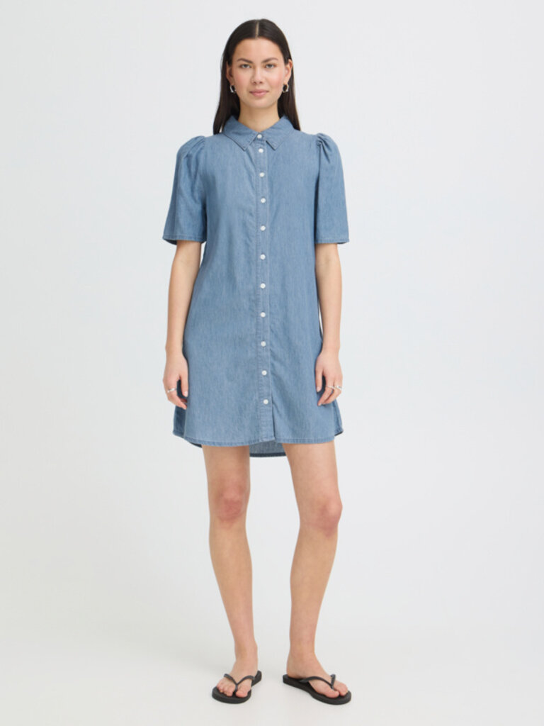 ICHI Soft Wash Denim Dress