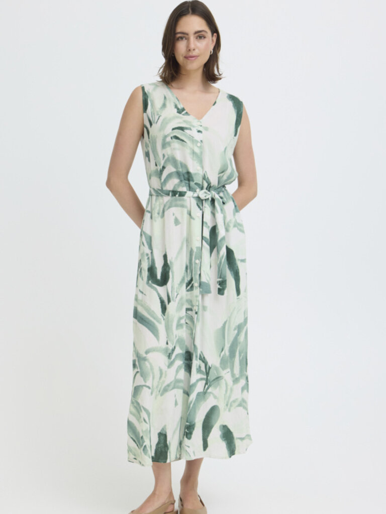 Fransa Faded Palm Midi