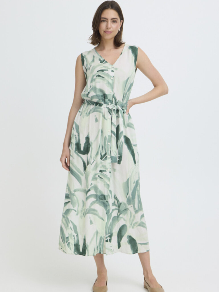 Fransa Faded Palm Midi