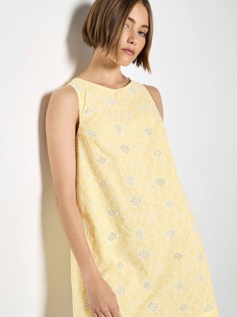 Apricot Embroidered Sunflower Mini