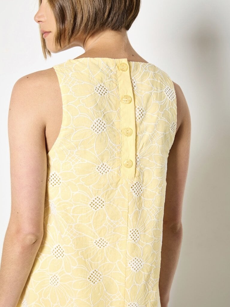 Apricot Embroidered Sunflower Mini