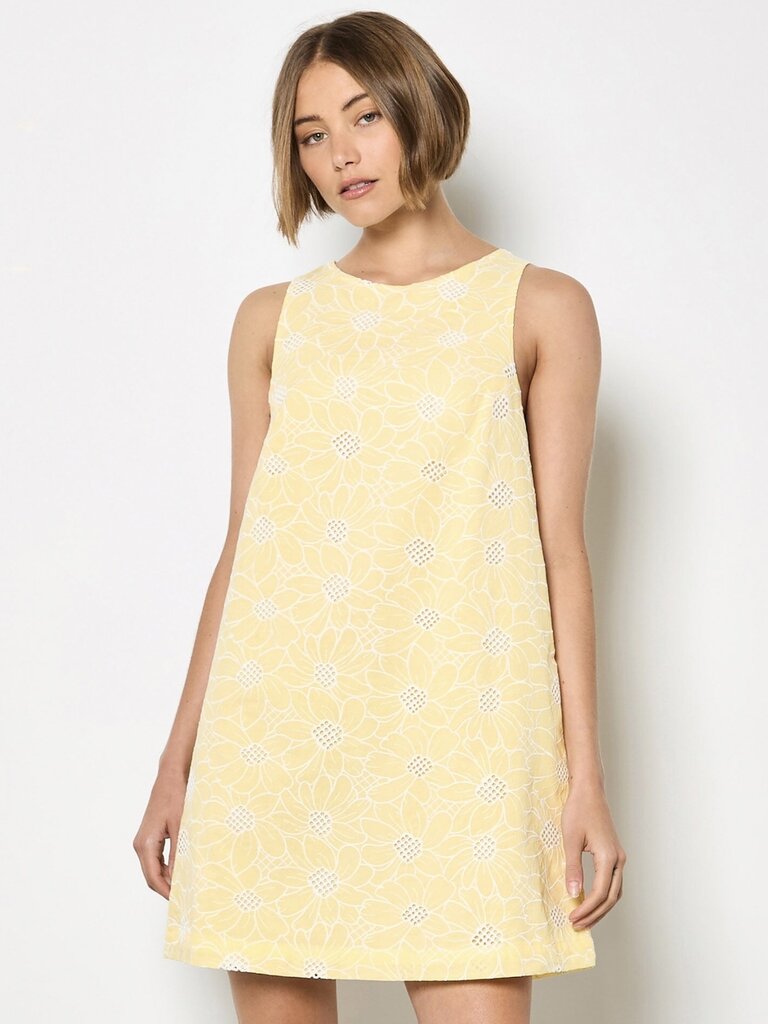 Apricot Embroidered Sunflower Mini