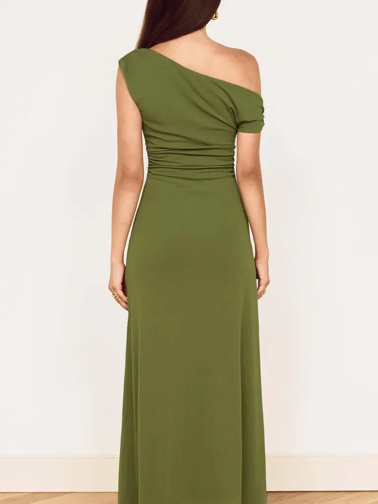 Mink Pink Olive Mesh Midi