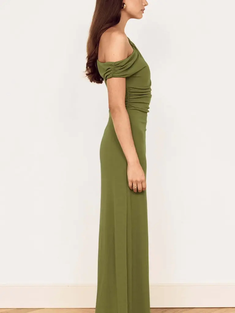 Mink Pink Olive Mesh Midi