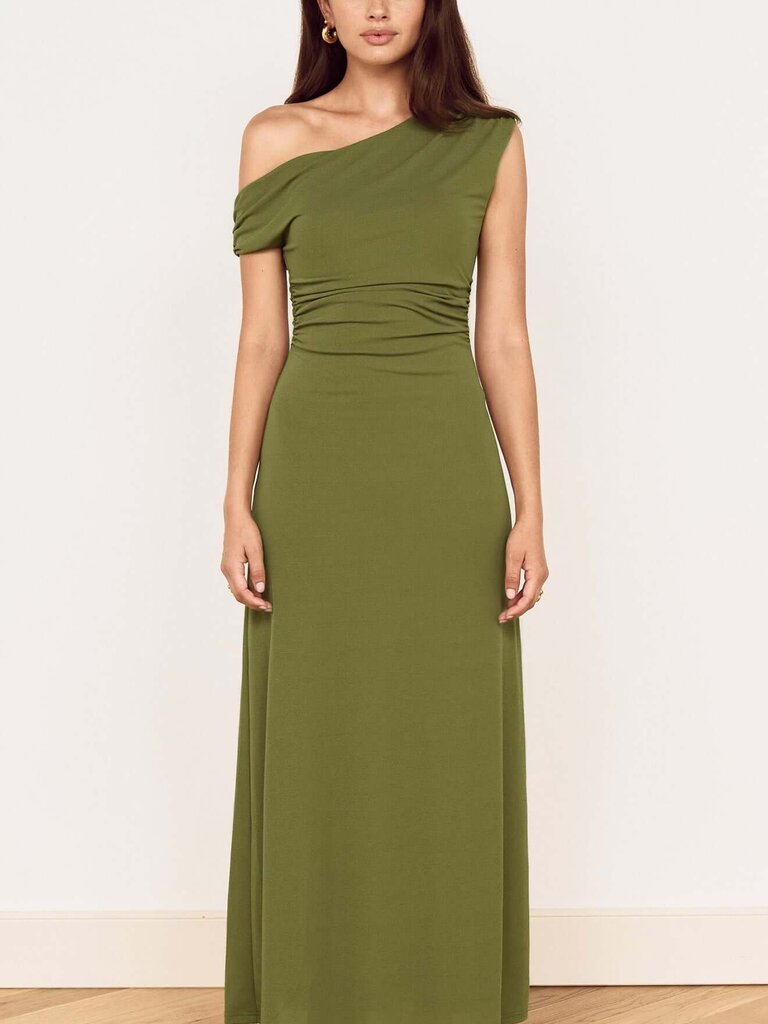 Mink Pink Olive Mesh Midi