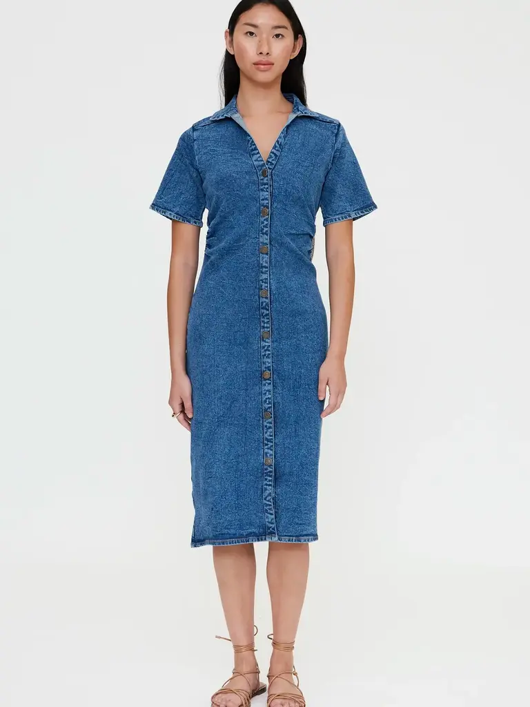 Wild Pony Ruched Front Midi