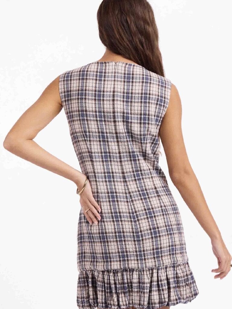 Sage The Label Plaid Bubble Mini