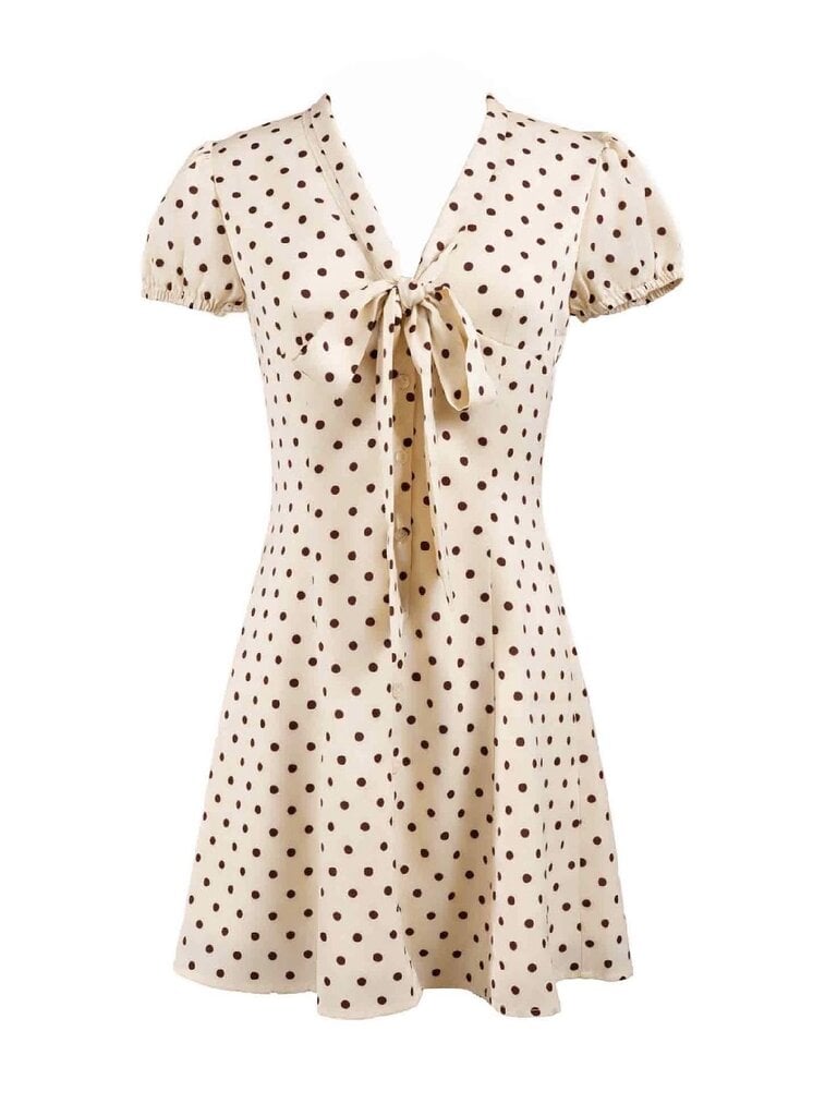 Sadie & Sage Cream Brown Dot Mini