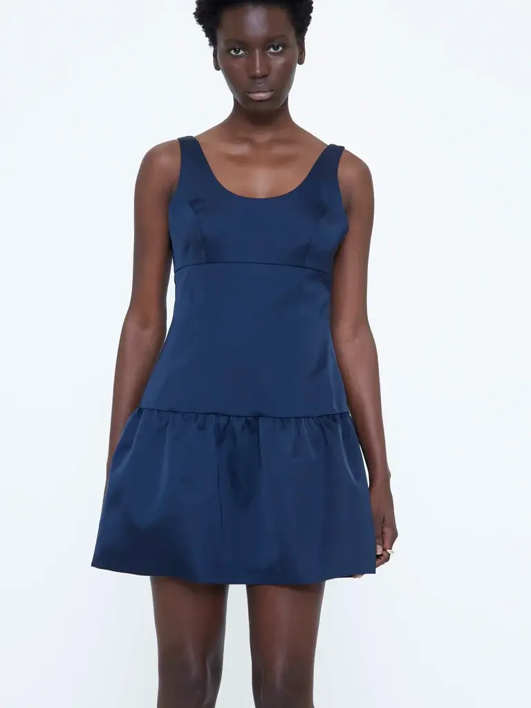 Wild Pony Navy Satin Mini