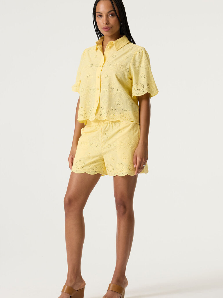 Garcia Yellow Crochet Shorts