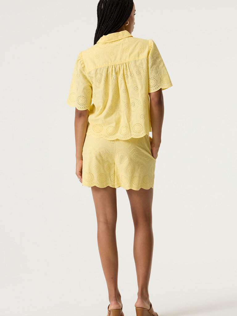 Garcia Yellow Crochet Shorts