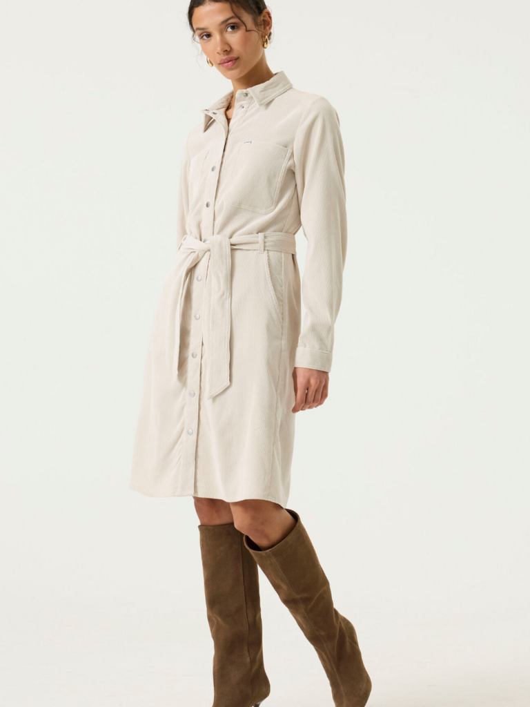 Garcia Cream Cord Button Dress