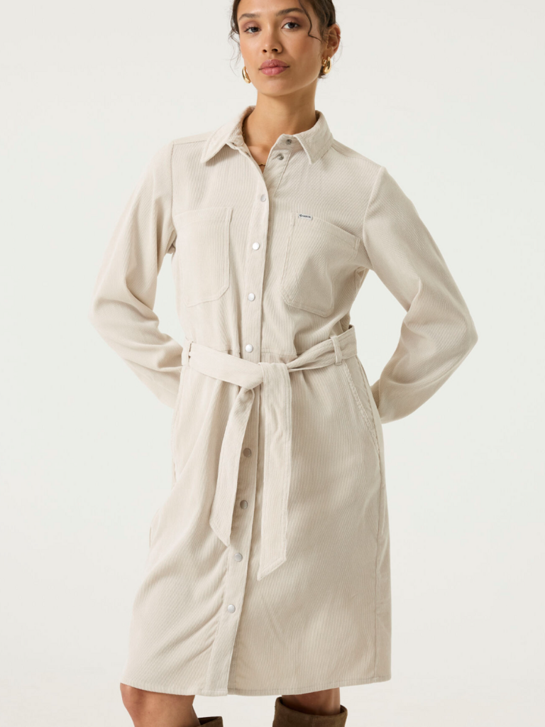 Garcia Cream Cord Button Dress