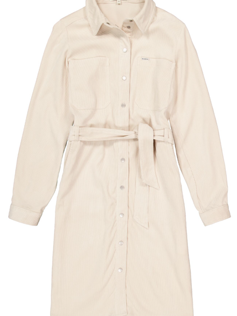 Garcia Cream Cord Button Dress
