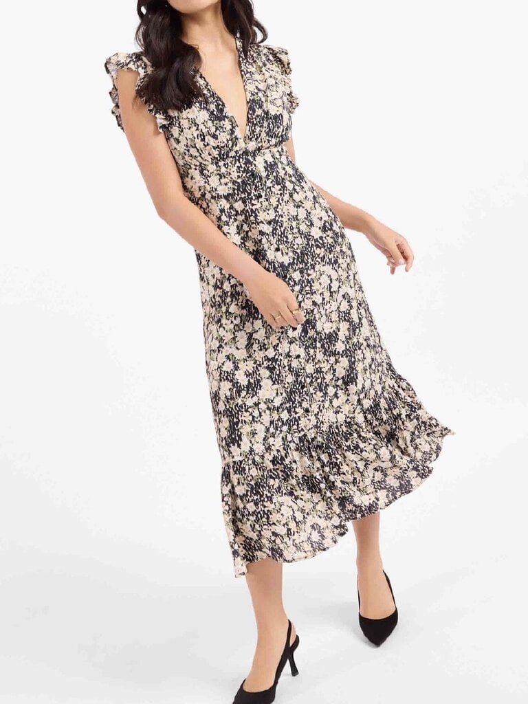Sadie & Sage Peach Green Floral Midi