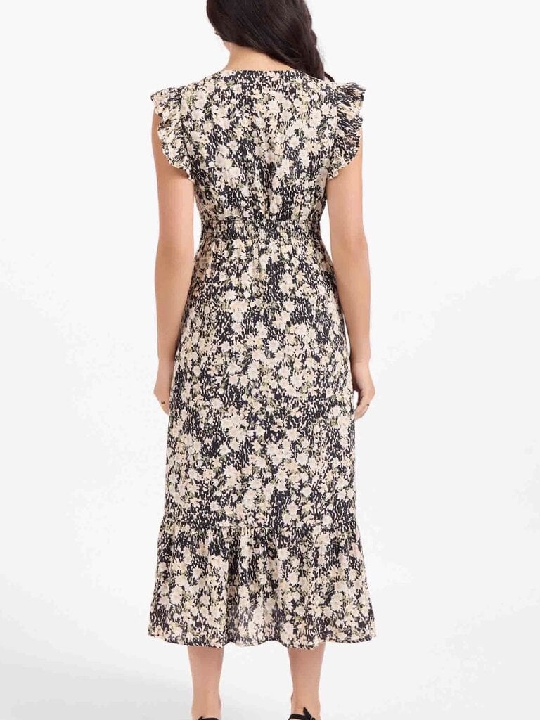 Sadie & Sage Peach Green Floral Midi