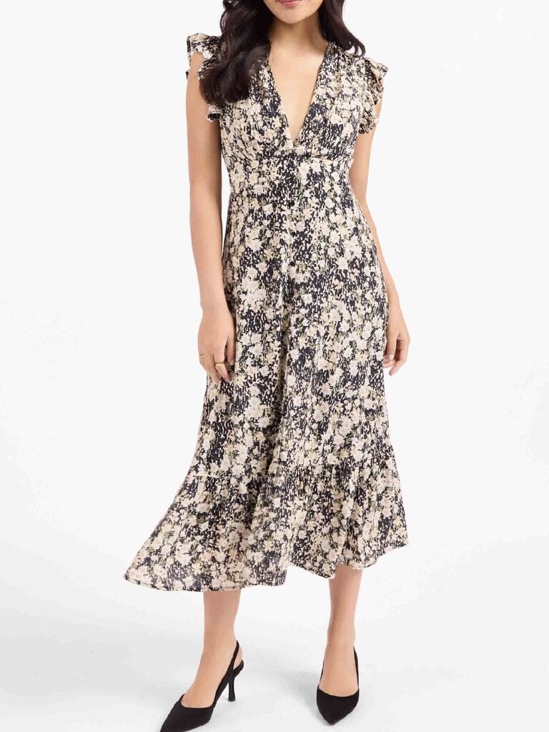 Sadie & Sage Peach Green Floral Midi