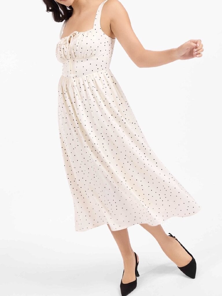 Sadie & Sage Cream Polka Dot Midi