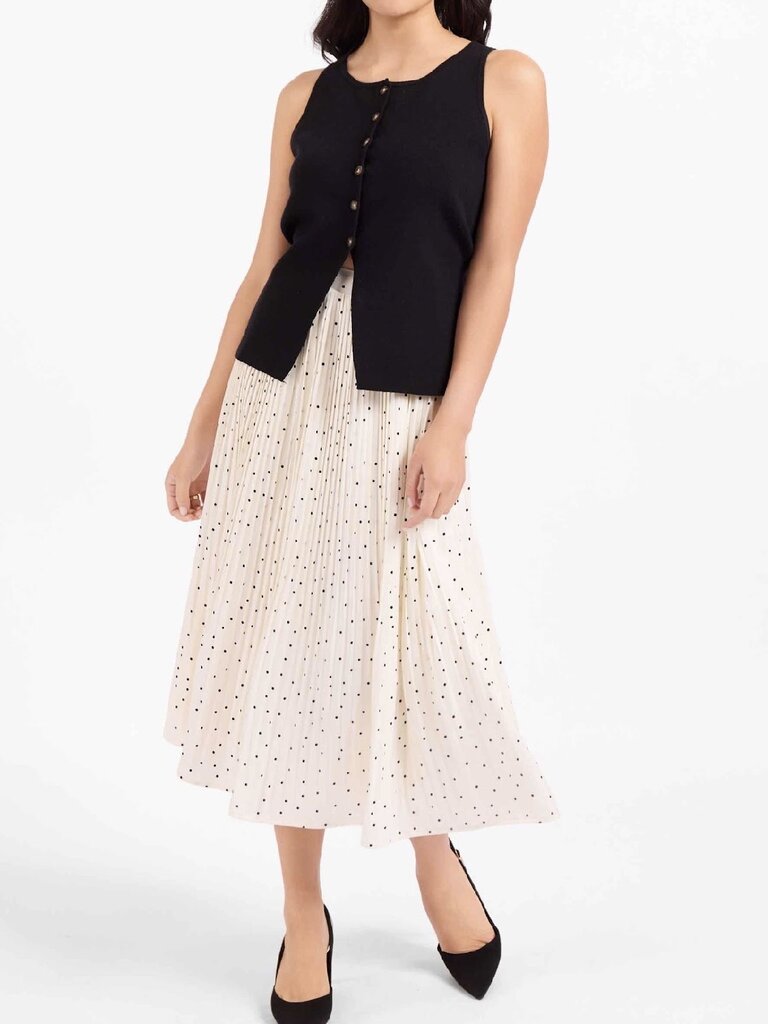 Sadie & Sage Polka Dot Pleat Skirt
