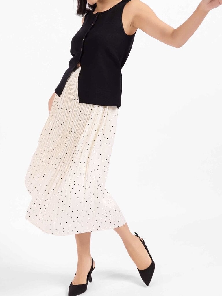 Sadie & Sage Polka Dot Pleat Skirt