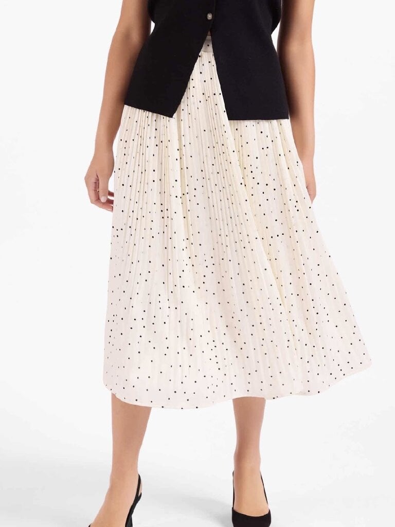 Sadie & Sage Polka Dot Pleat Skirt