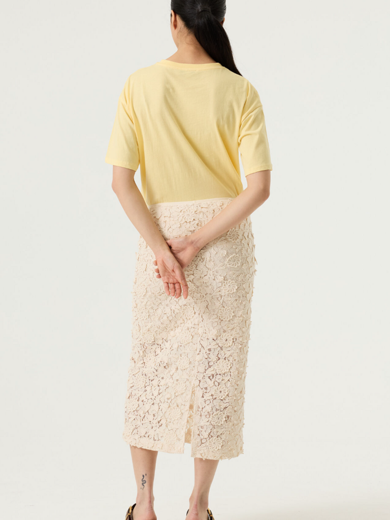 Garcia Cream Lace Skirt