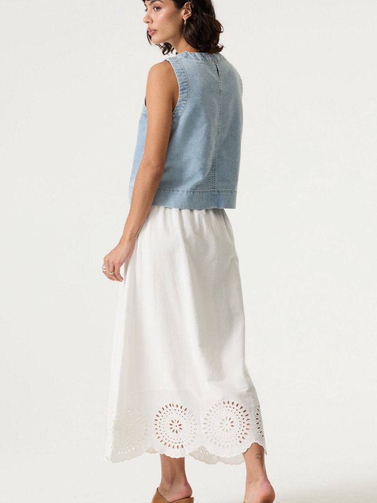 Garcia White Eyelet Skirt