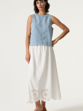 Garcia White Eyelet Skirt