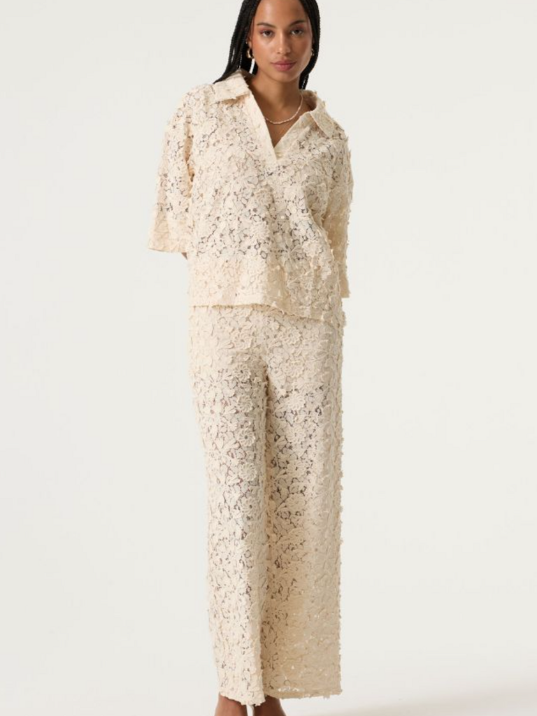 Garcia Cream Lace Shirt