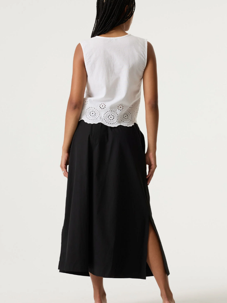 Garcia White Eyelet Tank