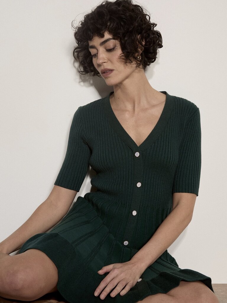 Apricot Ribbed Green Mini