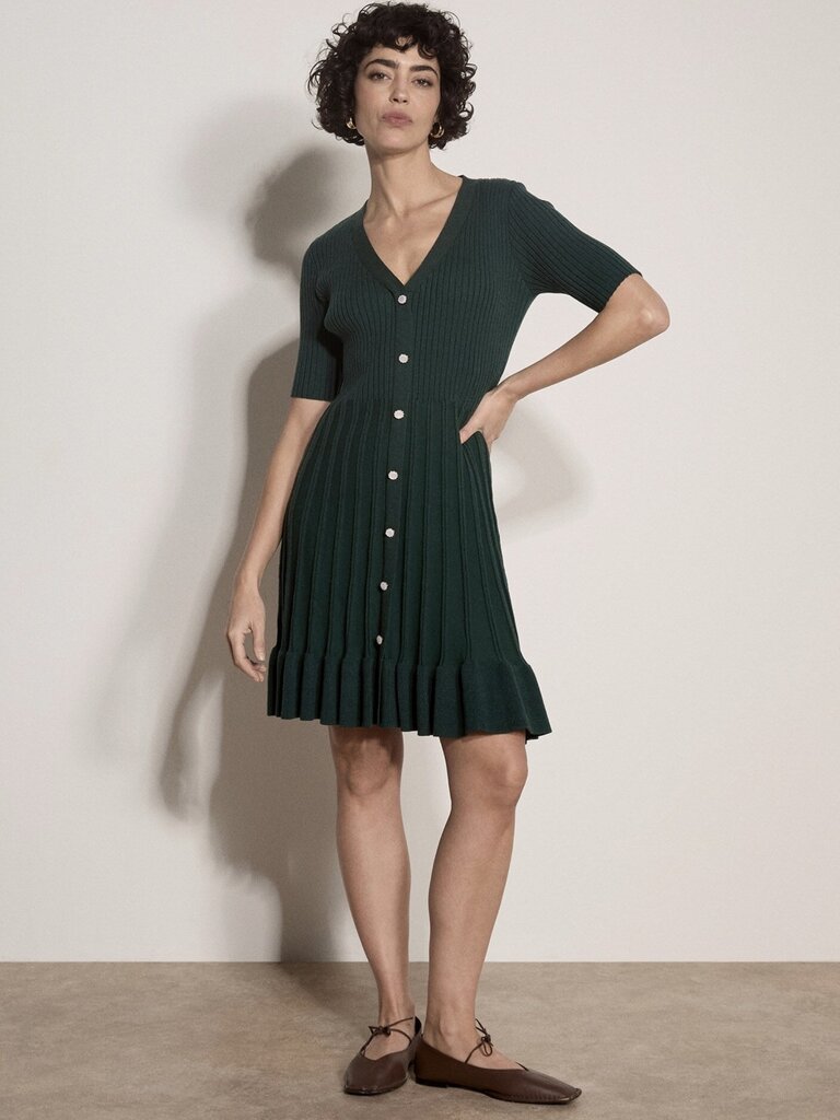 Apricot Ribbed Green Mini