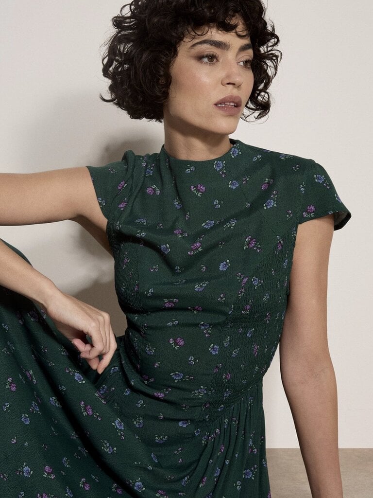 Apricot Green Side Panel Midi