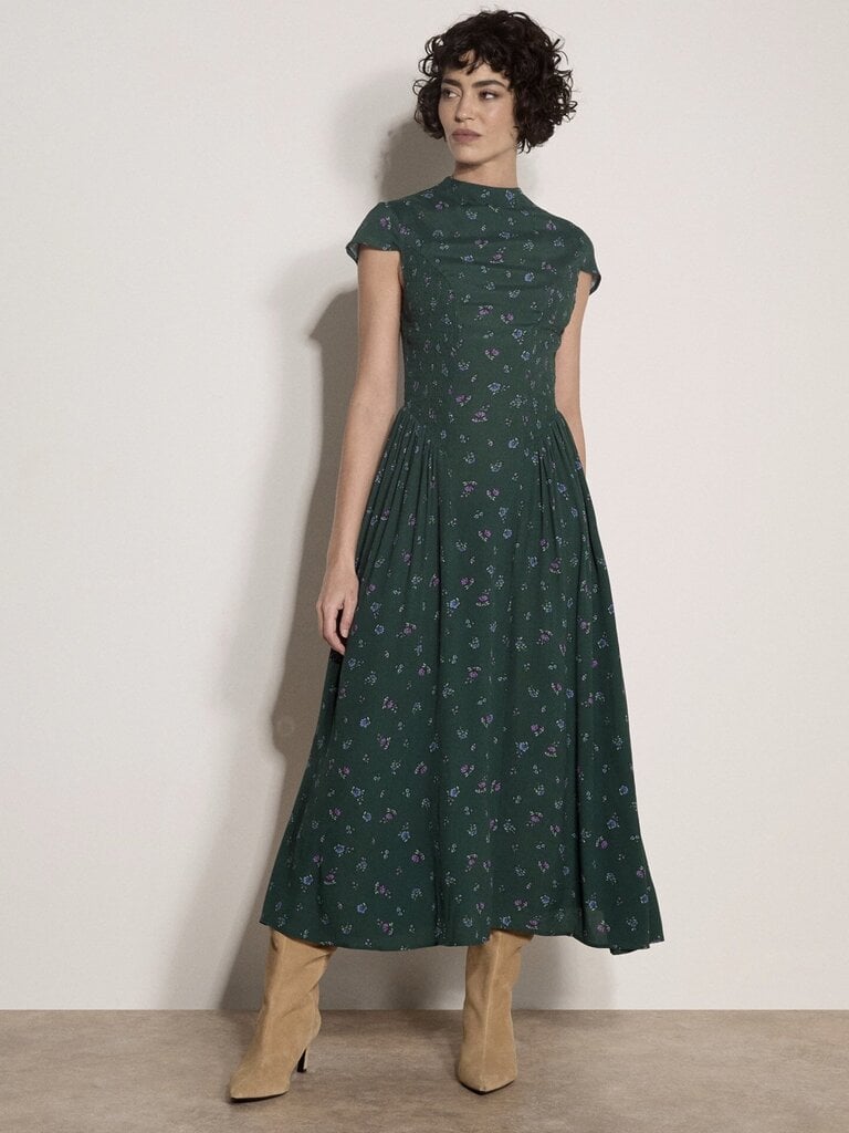 Apricot Green Side Panel Midi