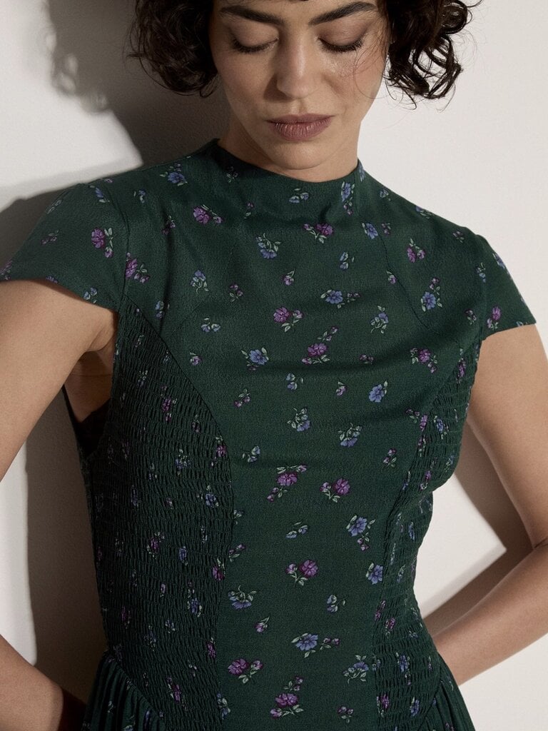 Apricot Green Side Panel Midi
