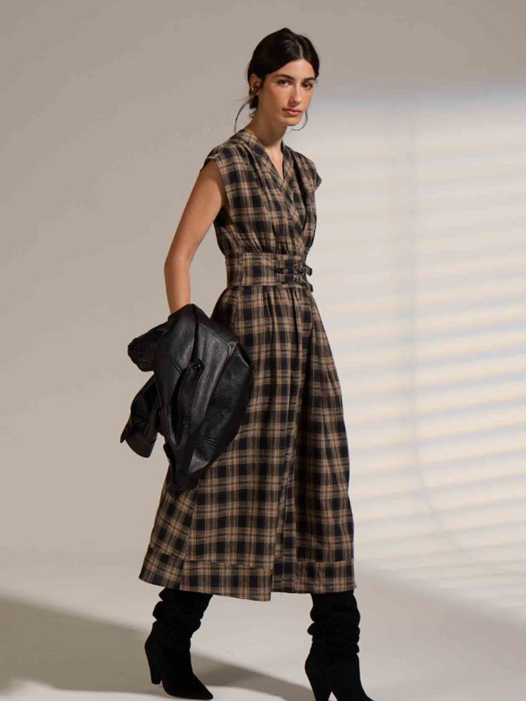 Deluc Navy Check Midi