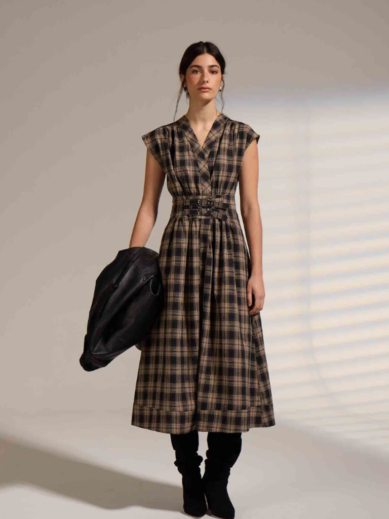 Deluc Navy Check Midi