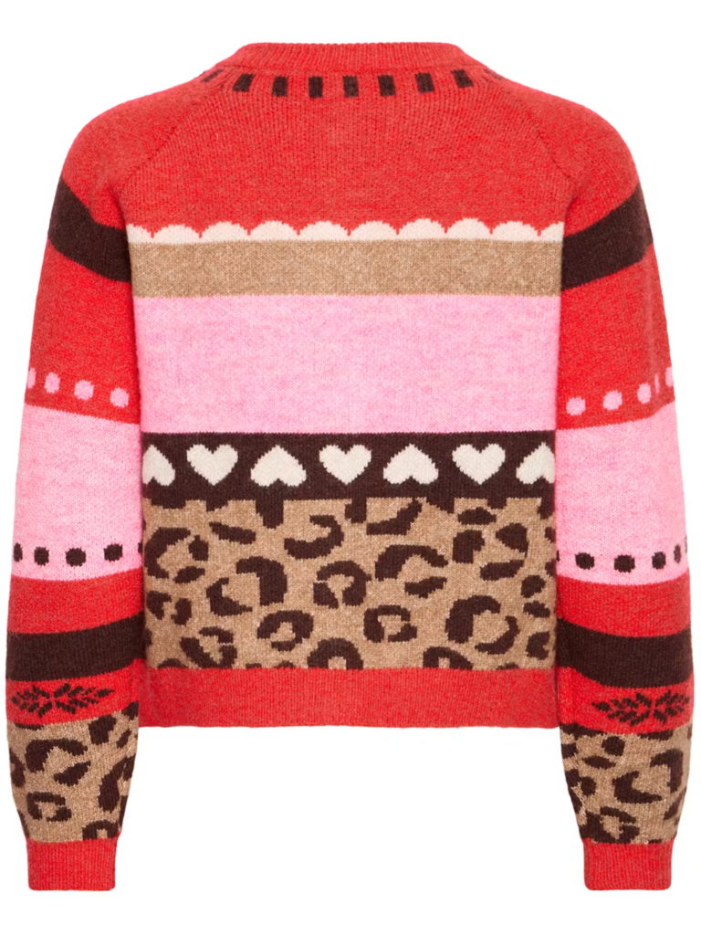 ICHI Pinky Pattern Cardi